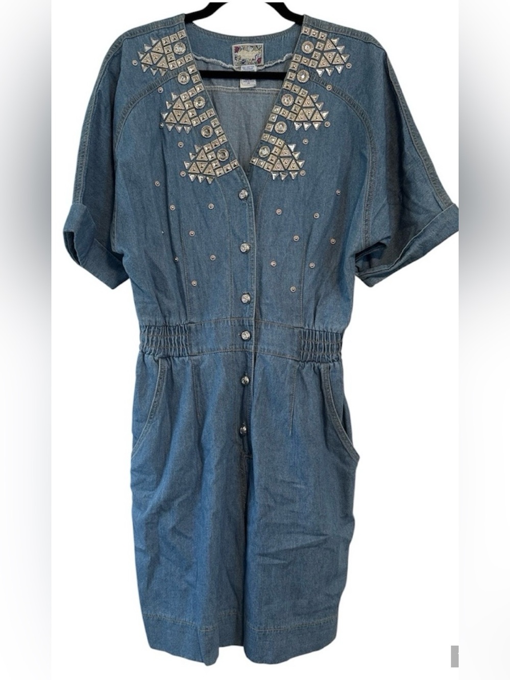 Vintage 80’s Denim Romper - Picture 2 of 8